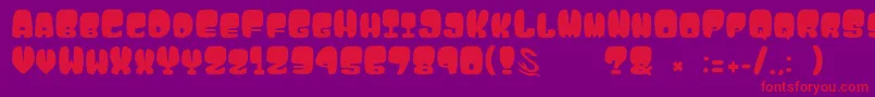 gomarice atama Font – Red Fonts on Purple Background