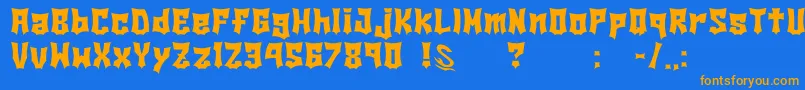 gomarice beer cape Font – Orange Fonts on Blue Background