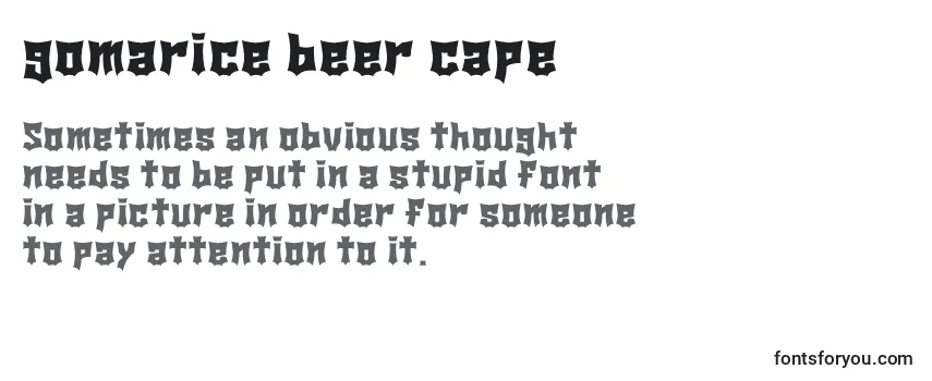 Schriftart Gomarice beer cape