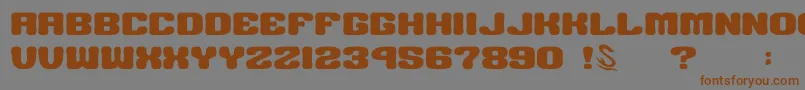gomarice big burger Font – Brown Fonts on Gray Background