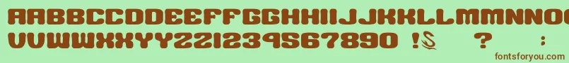 gomarice big burger Font – Brown Fonts on Green Background