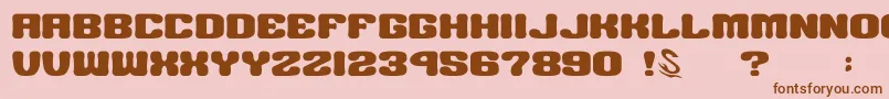 gomarice big burger Font – Brown Fonts on Pink Background