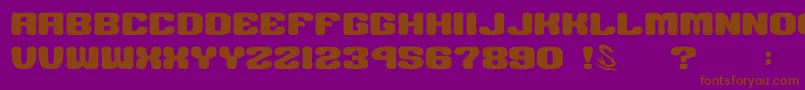 gomarice big burger Font – Brown Fonts on Purple Background