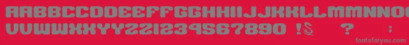 gomarice big burger Font – Gray Fonts on Red Background