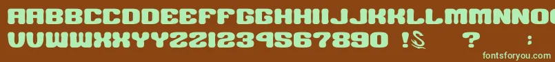 gomarice big burger Font – Green Fonts on Brown Background