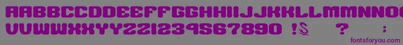 gomarice big burger Font – Purple Fonts on Gray Background