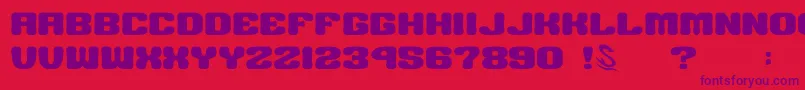 gomarice big burger Font – Purple Fonts on Red Background