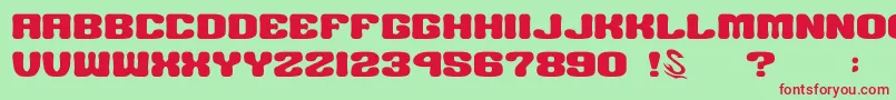 gomarice big burger Font – Red Fonts on Green Background