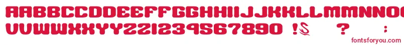 フォントgomarice big burger – 白い背景に赤い文字