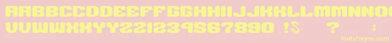 gomarice big burger Font – Yellow Fonts on Pink Background