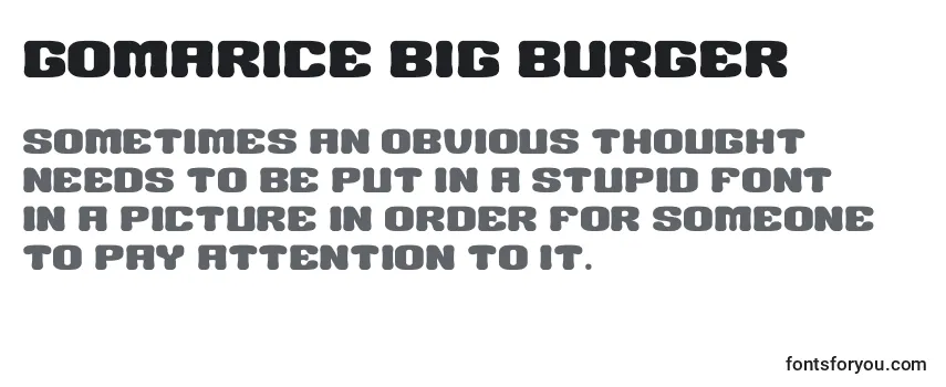 Шрифт Gomarice big burger