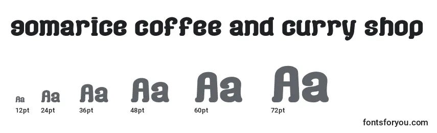 Gomarice coffee and curry shop Font Sizes