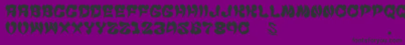 gomarice cyankonabe Font – Black Fonts on Purple Background