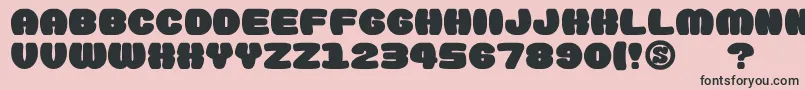 gomarice doughnut monster Font – Black Fonts on Pink Background