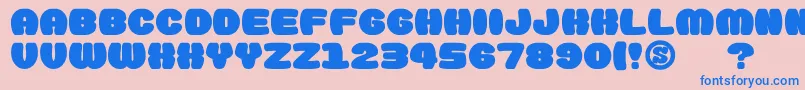 gomarice doughnut monster Font – Blue Fonts on Pink Background