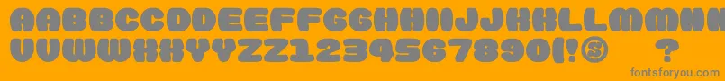 gomarice doughnut monster Font – Gray Fonts on Orange Background