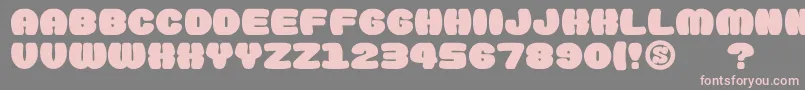 gomarice doughnut monster Font – Pink Fonts on Gray Background