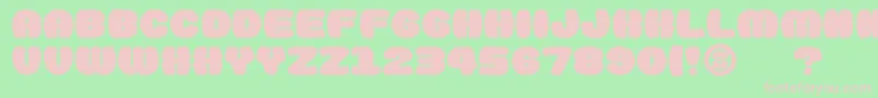 gomarice doughnut monster Font – Pink Fonts on Green Background