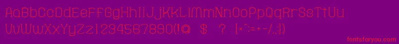 gomarice fine serif hosomozi Font – Red Fonts on Purple Background