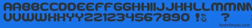 gomarice goma cookie Font – Black Fonts on Blue Background