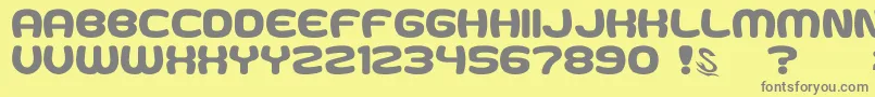 gomarice goma cookie Font – Gray Fonts on Yellow Background