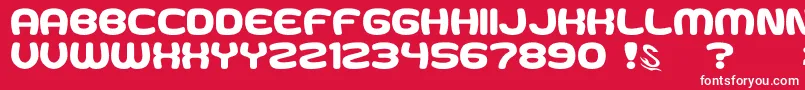 gomarice goma cookie Font – White Fonts on Red Background