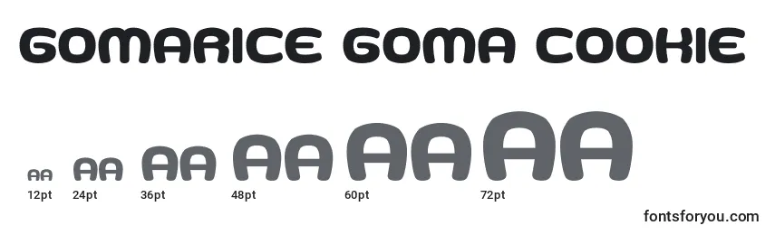 Gomarice goma cookie Font Sizes