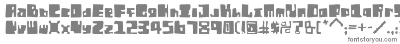 フォントOrtEr – 白い背景に灰色の文字