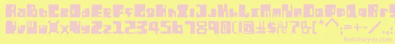 OrtEr Font – Pink Fonts on Yellow Background