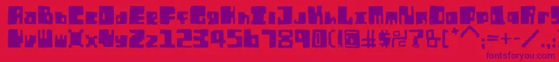 OrtEr Font – Purple Fonts on Red Background