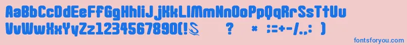 gomarice goma standard02 Font – Blue Fonts on Pink Background