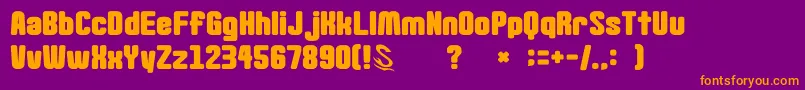 gomarice goma standard02 Font – Orange Fonts on Purple Background
