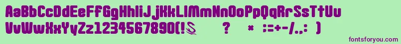 gomarice goma standard02 Font – Purple Fonts on Green Background