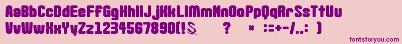 gomarice goma standard02 Font – Purple Fonts on Pink Background