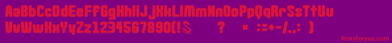 gomarice goma standard02 Font – Red Fonts on Purple Background