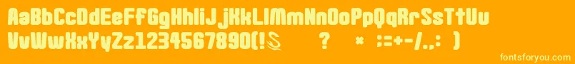 gomarice goma standard02 Font – Yellow Fonts on Orange Background