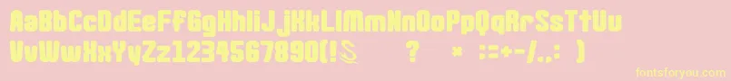 gomarice goma standard02 Font – Yellow Fonts on Pink Background
