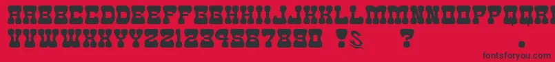 gomarice goma western 2 Font – Black Fonts on Red Background