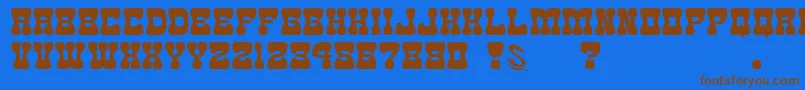 gomarice goma western 2 Font – Brown Fonts on Blue Background
