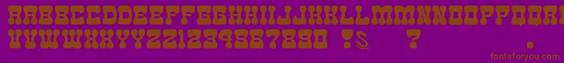 gomarice goma western 2 Font – Brown Fonts on Purple Background