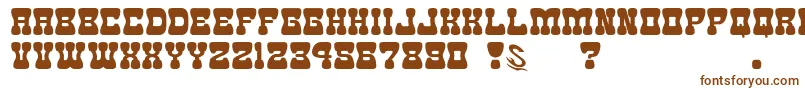 gomarice goma western 2 Font – Brown Fonts on White Background