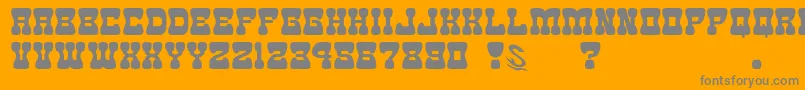 gomarice goma western 2 Font – Gray Fonts on Orange Background