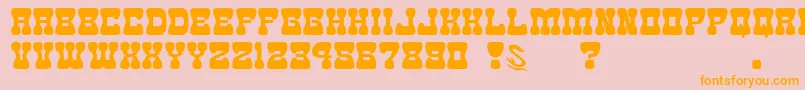 gomarice goma western 2 Font – Orange Fonts on Pink Background