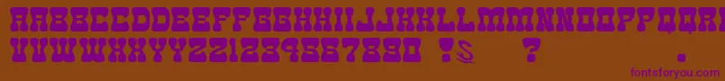 gomarice goma western 2 Font – Purple Fonts on Brown Background