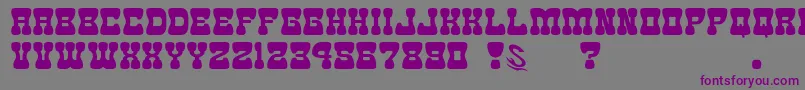 gomarice goma western 2 Font – Purple Fonts on Gray Background