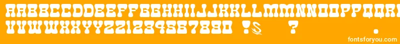 gomarice goma western 2 Font – White Fonts on Orange Background