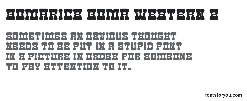 Przegląd czcionki Gomarice goma western 2