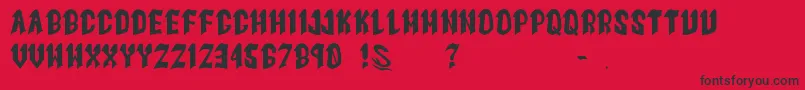 gomarice goth goma Font – Black Fonts on Red Background