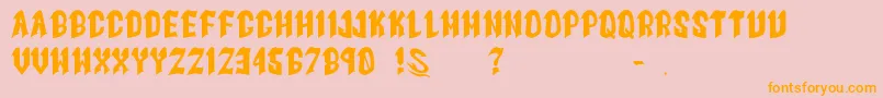 gomarice goth goma Font – Orange Fonts on Pink Background