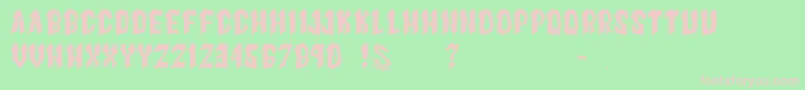 gomarice goth goma Font – Pink Fonts on Green Background